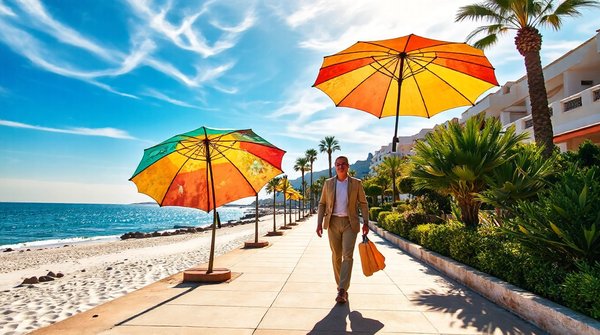 Marbella : optez pour un parasol déporté design et sur mesure